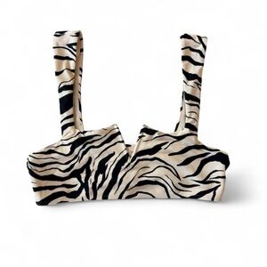 Show Me Your Mumu Zebra Swimsuit Bikini Top